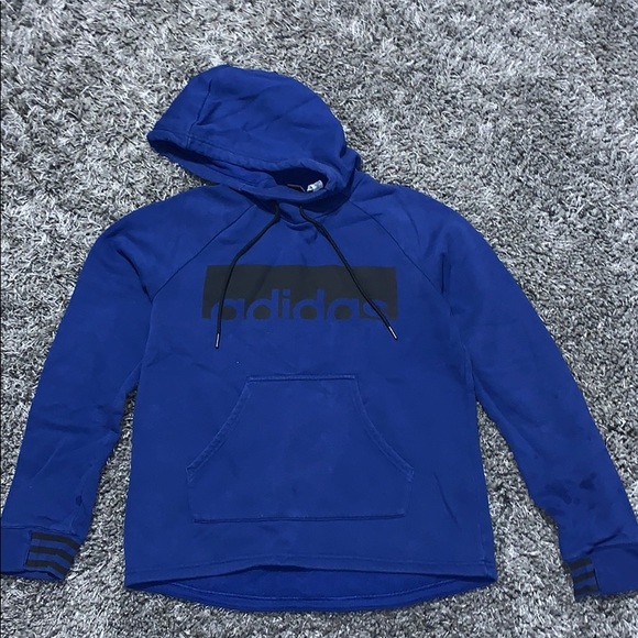 adidas blue sweatshirt womens